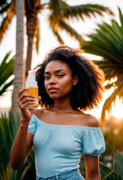 Photo gratuite modèle de produit de beauté à zéro déchet