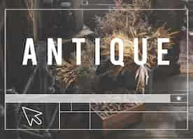 Photo gratuite modèle de site web word antique mise en page graphique du curseur