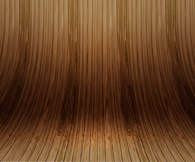 Moderne fond d&#39;affichage de planches de bois courbées