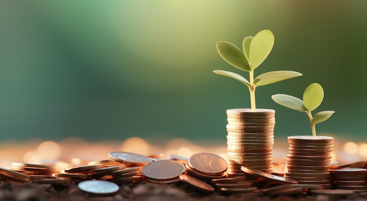 Photo gratuit une monnaie photoréaliste avec une plante