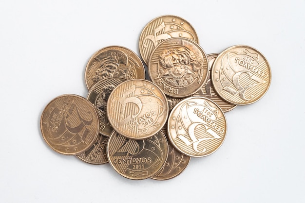 Photo gratuite monnaie - pièces brésiliennes - 25 centavos