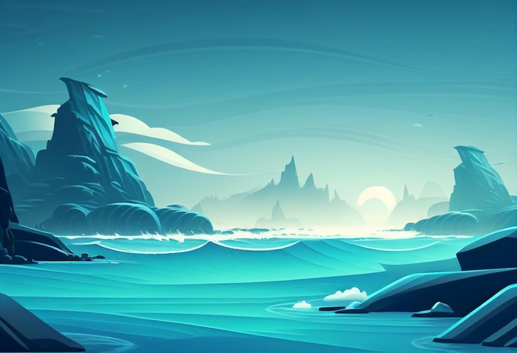 Photo gratuit montagne forêt jungle arbres dessin animé fond ai génératif