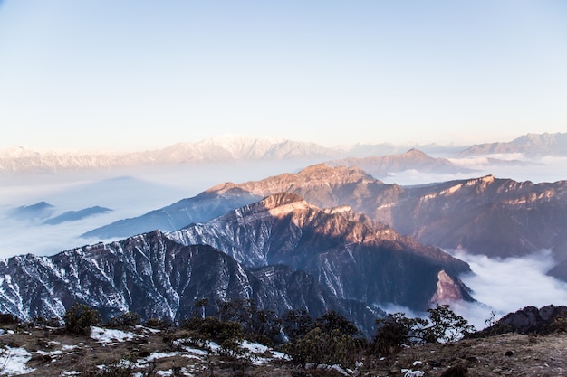 montagnes de neige