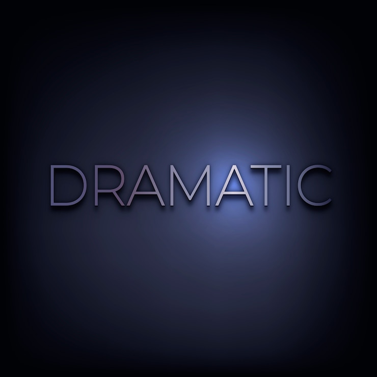 Photo gratuit mot dramatique dans un style de texte métallique