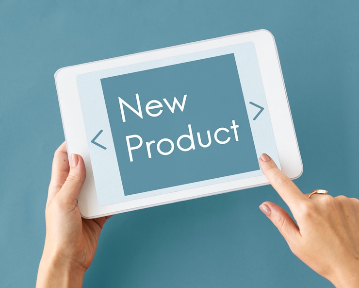 Photo gratuit mot de lancement d'entreprise de nouveau produit