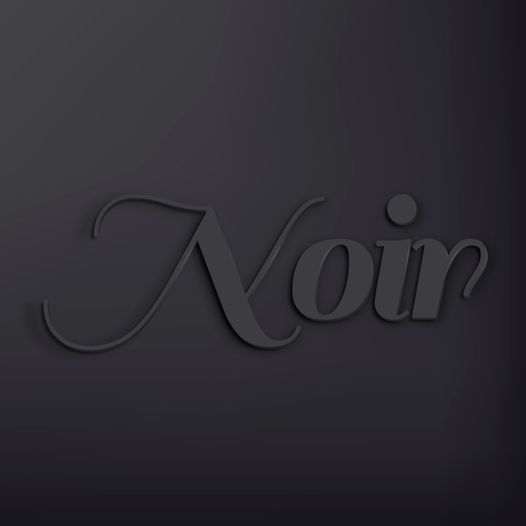 Photo gratuit mot noir dans le style de texte 3d noir