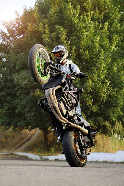 Motard, équitation, motocyclette