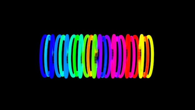 Photo gratuite motif abstrait coloré spirale néon