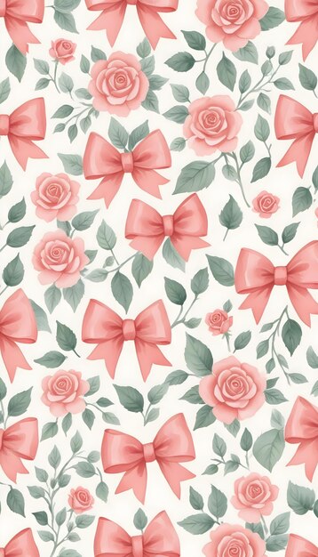 Motif d'aquarelle coquette