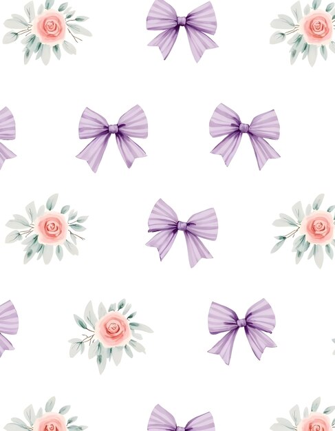 Motif d'aquarelle coquette
