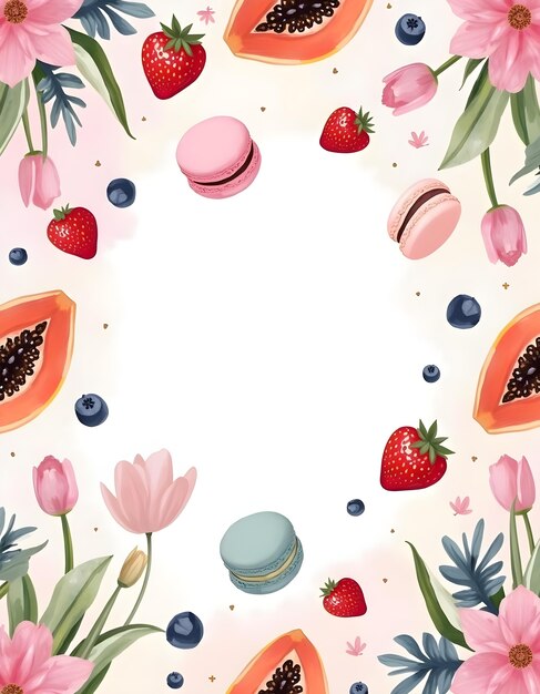 Motif d'aquarelle coquette