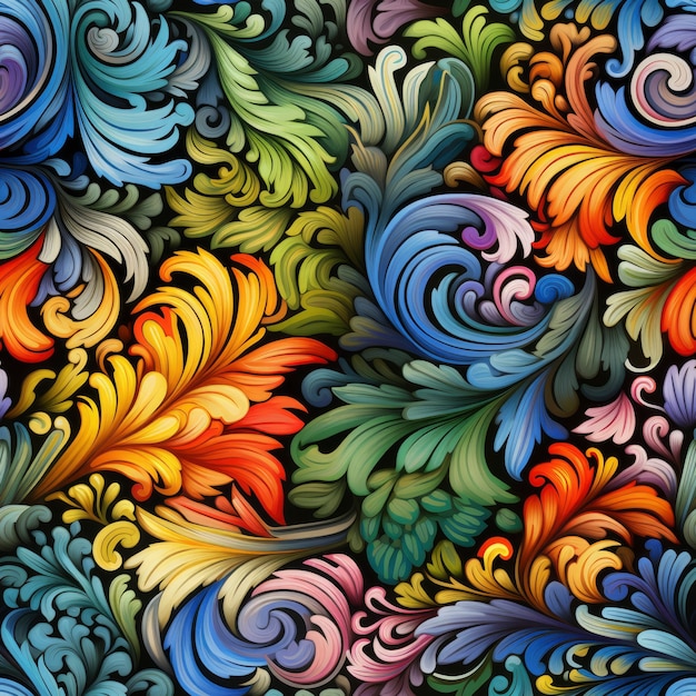 Motif floral sans couture