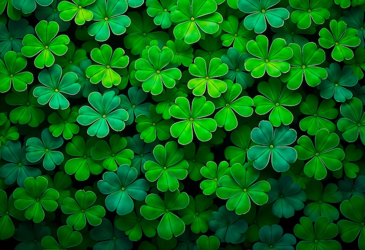 Photo gratuit le motif de fond du trèfle vert
