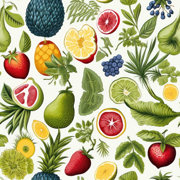 Motif sans couture fruité