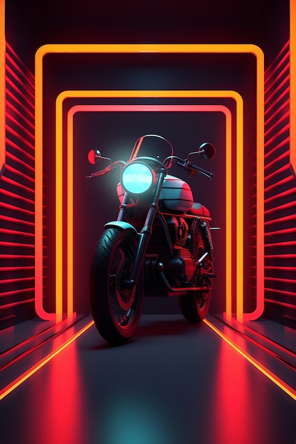 Photo gratuite moto cool à l'intérieur