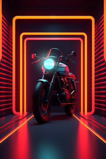 Moto cool à l'intérieur