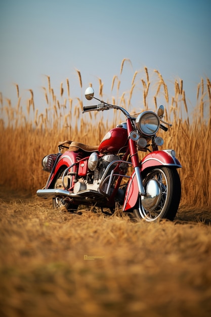 Photo gratuite moto cool en plein air