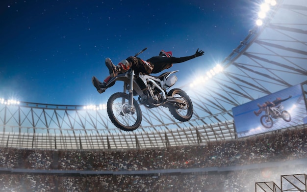 Photo gratuite moto freestyle