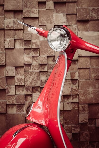 moto vintage rouge