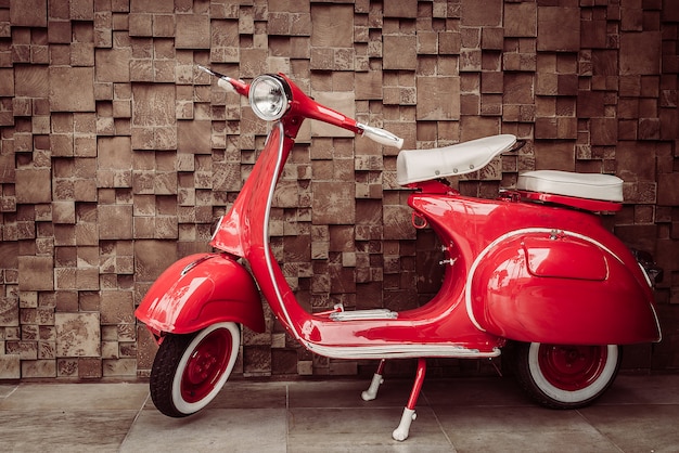 Photo gratuite moto vintage rouge