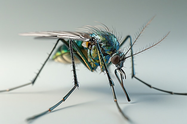 Le moustique en 3D en studio