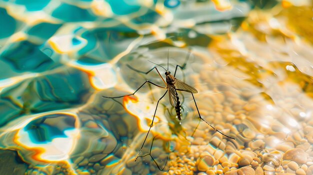 Un moustique de près dans la nature