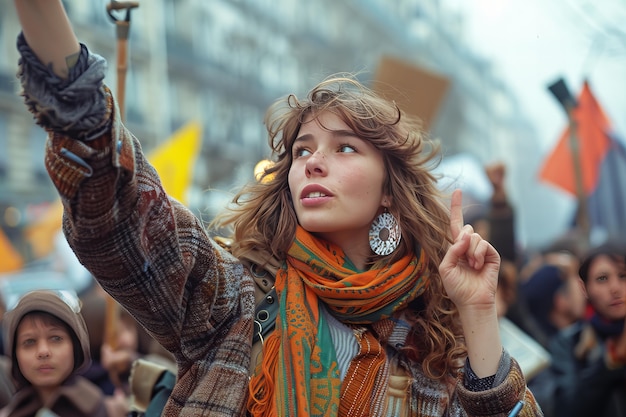 Photo gratuite mouvement de grève des femmes de 8 millions