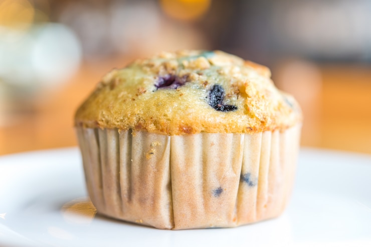 Photo gratuit muffin aux myrtilles