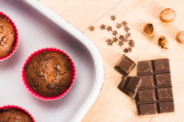 muffins au chocolat