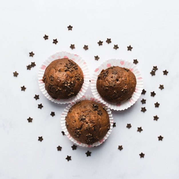 Photo gratuite muffins au chocolat