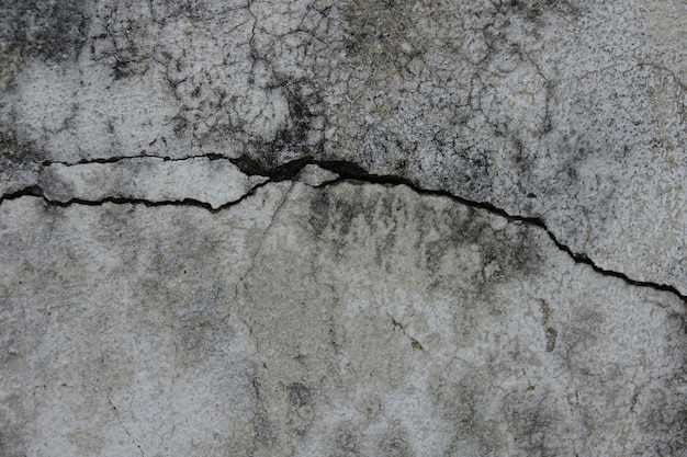 mur de béton fissurée