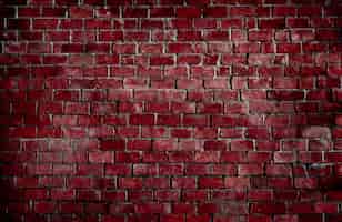Photo gratuite mur de brique rouge texturé