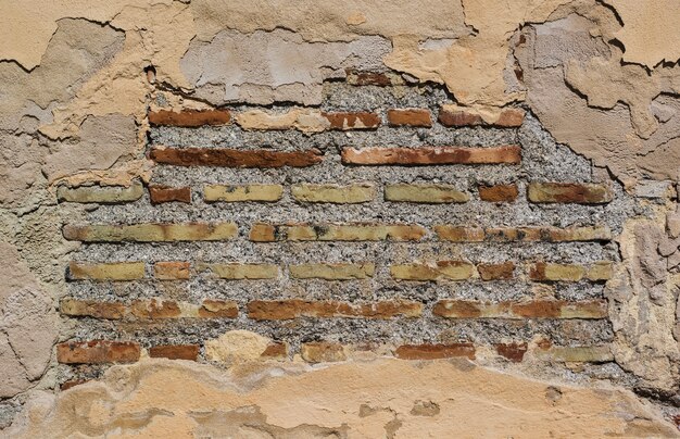 Mur de briques anciennes et résistant aux intempéries