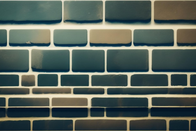 Photo gratuite un mur de briques avec un motif noir et blanc qui dit 