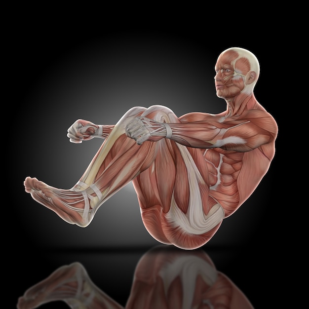 Muscular man faire des sit-ups