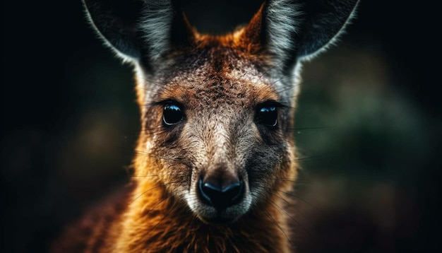 Photo gratuite museau de koala moelleux en alerte debout dans un arbre généré par l'ia