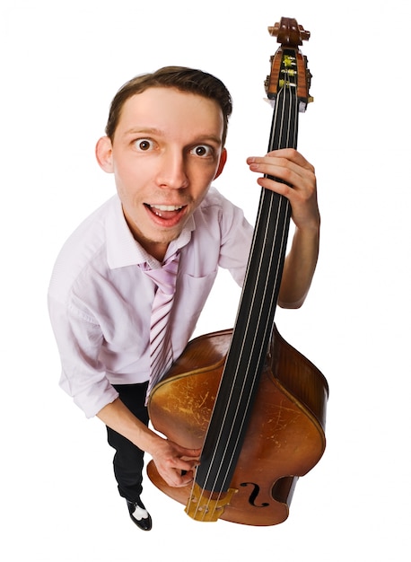Photo gratuite musicien avec violoncelle