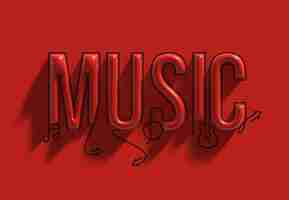 Photo gratuite musique calligraphique art 3d texte shopping design.