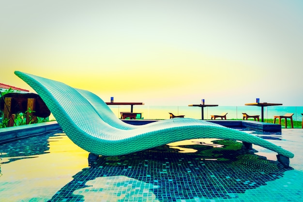 nature bleu coucher de soleil chaise de luxe