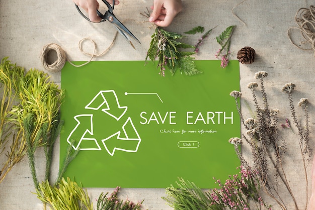 Nature Environnement Eco Friendly Recycler Symbole Signe