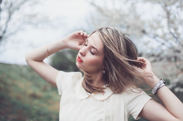 Nature mode sensuelle mignonne millésime