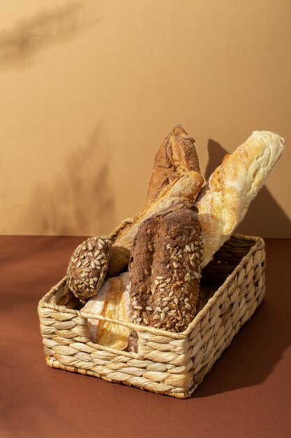 Nature morte avec des aliments de boulangerie appétissants