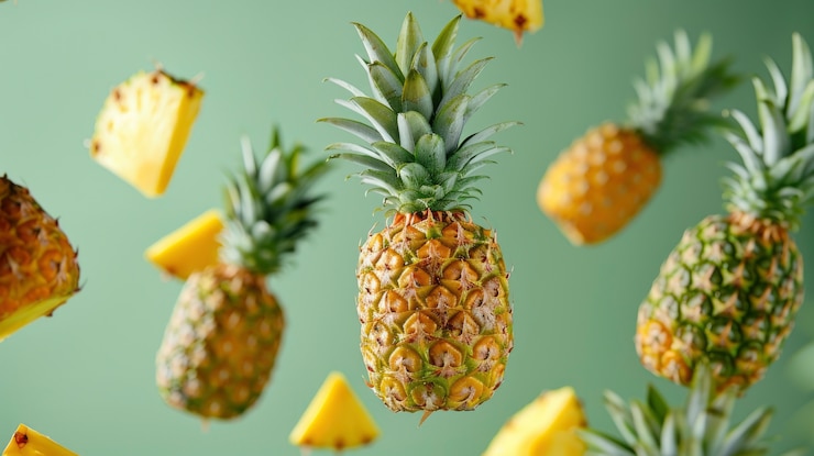 Photo gratuit une nature morte d'ananas délicieuse
