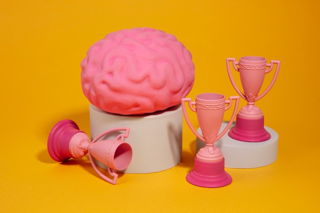 Photo gratuite nature morte au cerveau humain