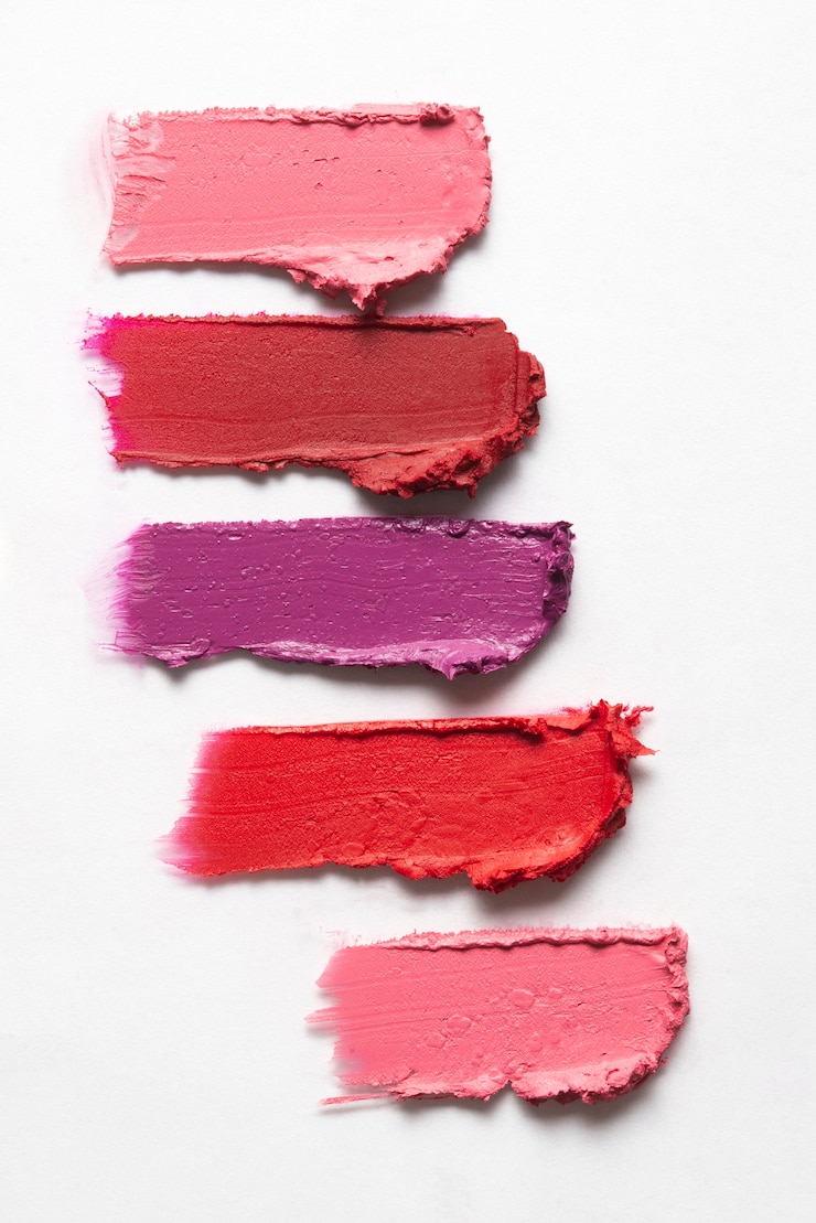 Photo gratuit nature morte de combinaison de textures de maquillage