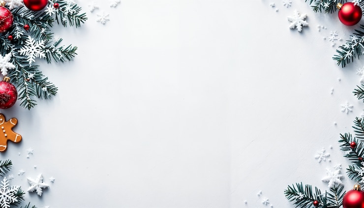 Photo gratuit nature morte de décoration de noël avec espace de copie