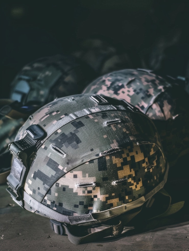 Photo gratuit la nature morte du casque du soldat