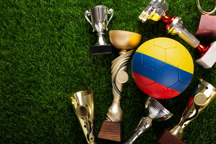 Photo gratuit nature morte de l'équipe nationale colombienne de football