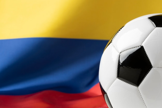 Photo gratuite nature morte de l'équipe nationale de football de colombie