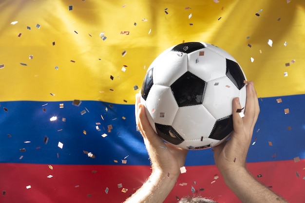 Photo gratuite nature morte de l'équipe nationale de football de colombie